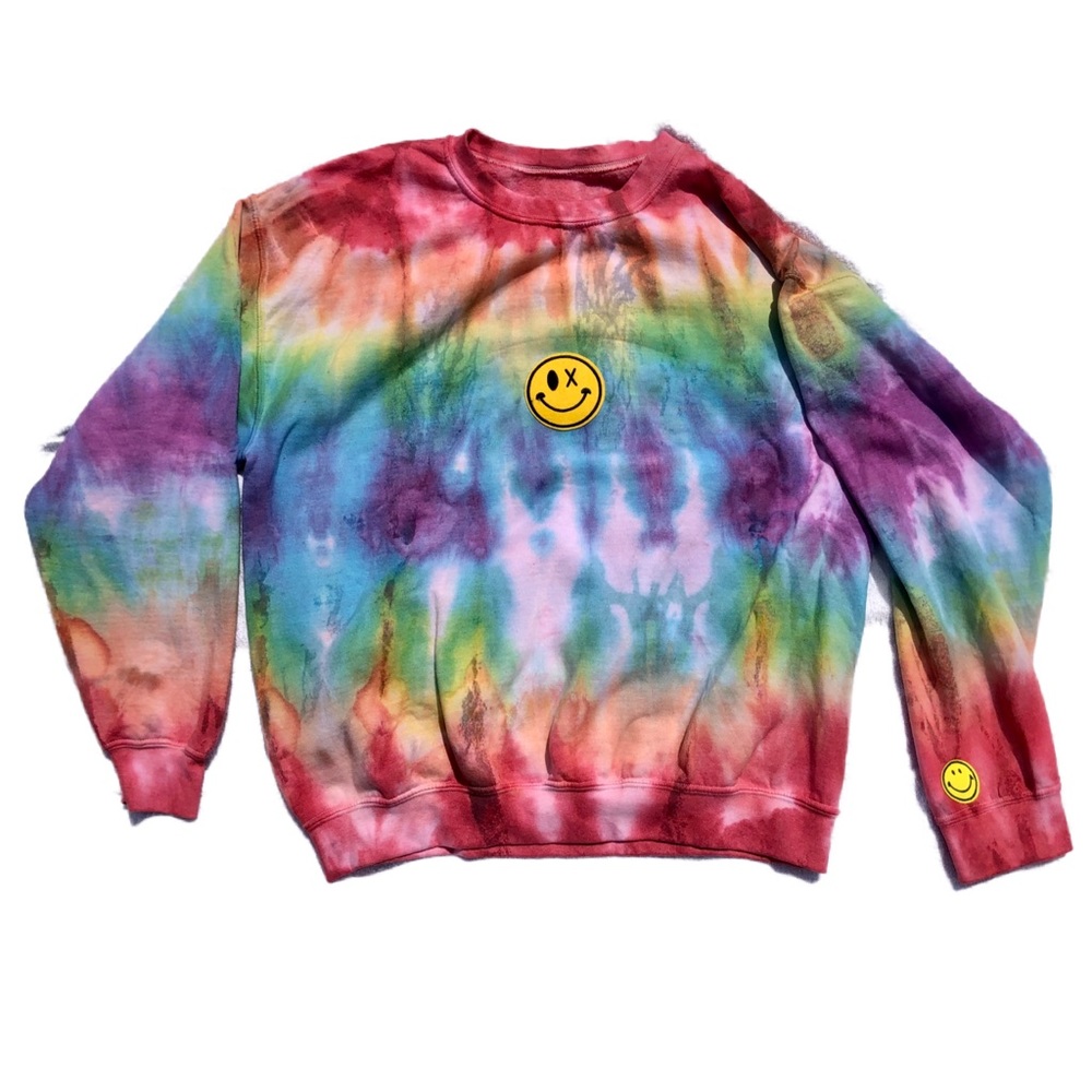 TIE DYE PATCH CREWNECK